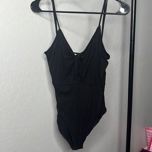 Tie front tank bodysuit